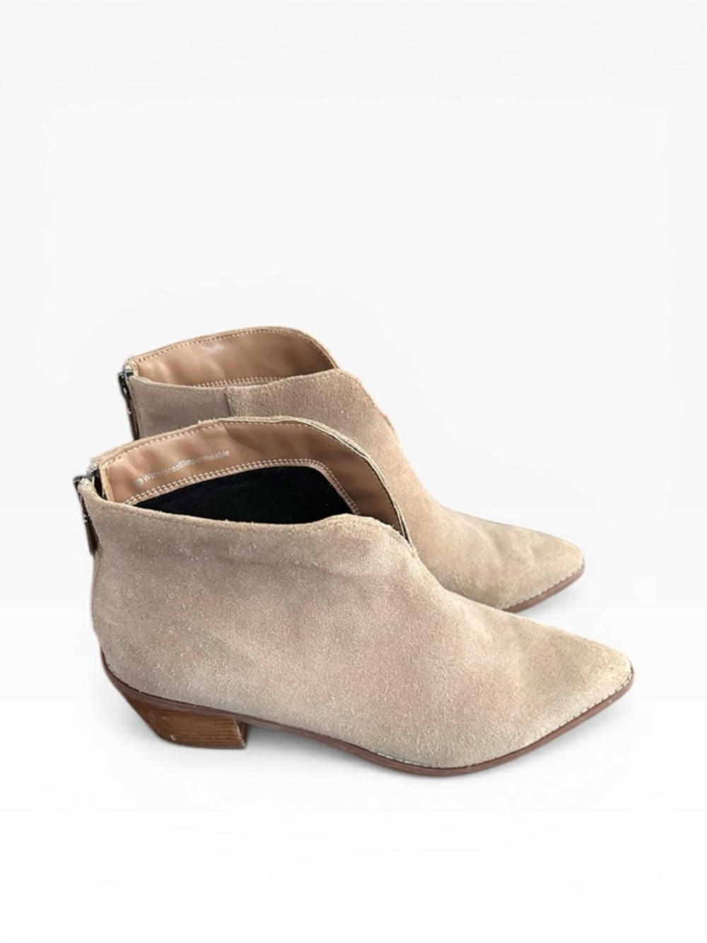 Blondo Waterproof Tan Suede Leather Booties Size 11